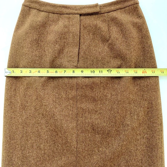 Lauren Ralph Lauren 100% Lambswool Brown Skirt Women's Sz 4 - Picture 12 of 13